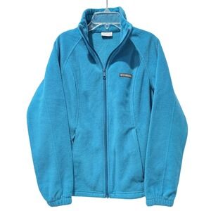 Columbia Womens Fleece‎ Jacket Full Zip Pockets Blue Small S